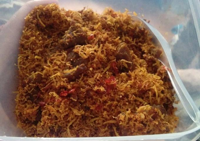 Ini dia! Cara gampang bikin Serundeng kelapa daging #nonmsg  menggugah selera