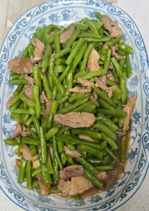 四季豆炒豬肉絲 的食譜成品照片