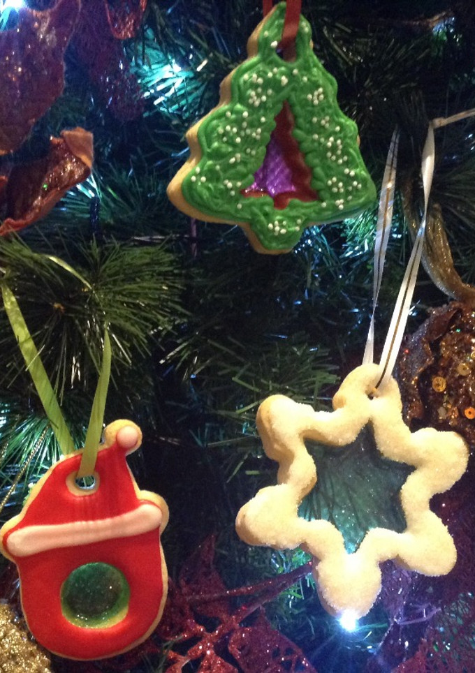 Una foto de Galletas vidriera para el árbol