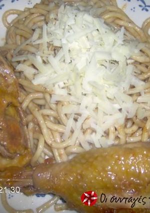 A picture of Rooster pastitsada.