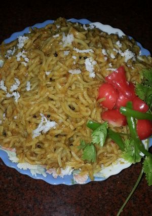A picture of Tomato Sauced noodles...