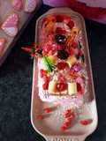 Bûche bavaroise de Noël aux framboises et verrines mousses aux framboises 😋#recettesdefete