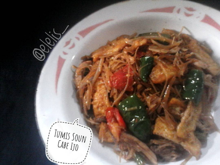 Resep: Tumis Soun Cabe Ijo Kekinian