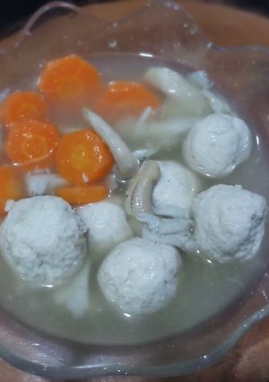 Foto resep Sup jamur bola ikan tenggiri