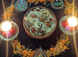 A picture of Suji Halwa.