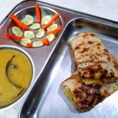 Jini Dosa & Chana Dal with Carrot & Cucumber Salad| Innovative Breakfasts A picture of Jini Dosa & Chana Dal with Carrot & Cucumber Salad| Innovative Breakfasts.
