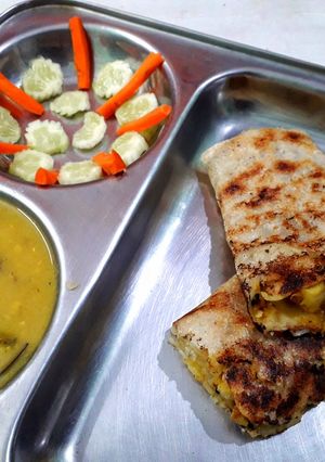 A picture of Jini Dosa & Chana Dal with Carrot & Cucumber Salad| Innovative Breakfasts.