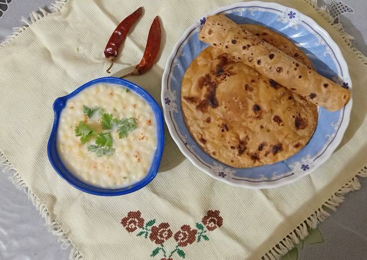 Recipe of Super Quick Homemade Paratha with raita