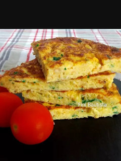 Una foto de Tortilla de coliflor