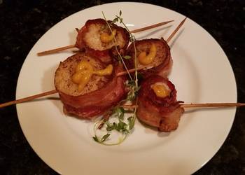 Unique Recipe Grilled Scallops Wrapped in Bacon Most Delicious