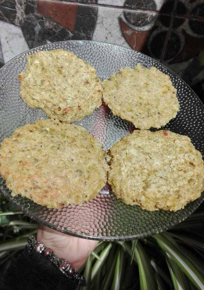 Una foto de Hamburguesas de arvejas vegan 😎