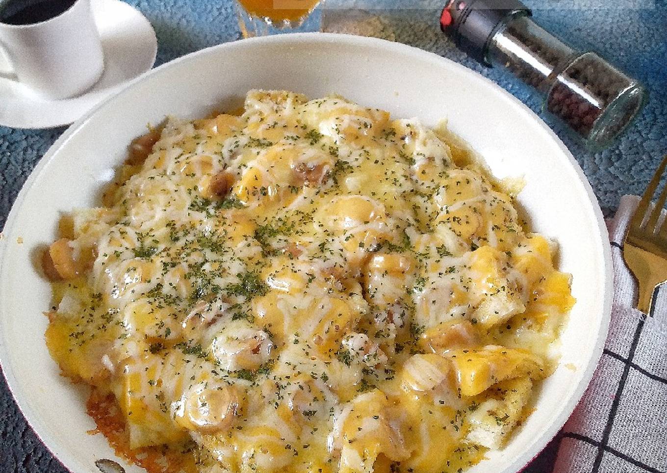 No Bake Garlic Cheese Bread