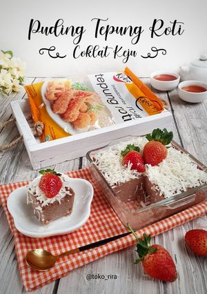 Foto resep Puding Tepung Roti Coklat Keju