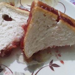 A picture of Bread with jam.