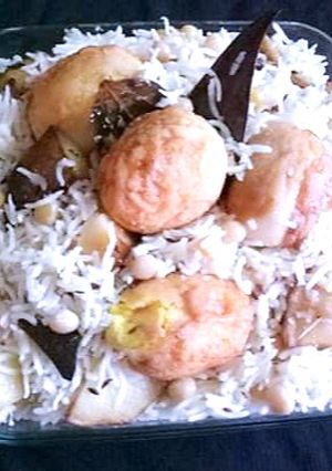 A picture of White Biryani.