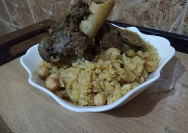 شخشوخة الضفر بلحم الغنمي🐏