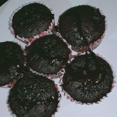 A picture of Chocolate loaded 🧁 muffin(without oven).