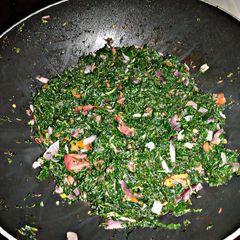 Collard green stir fry#4weekschallenge A picture of Collard green stir fry#4weekschallenge.