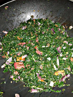 A picture of Collard green stir fry#4weekschallenge.