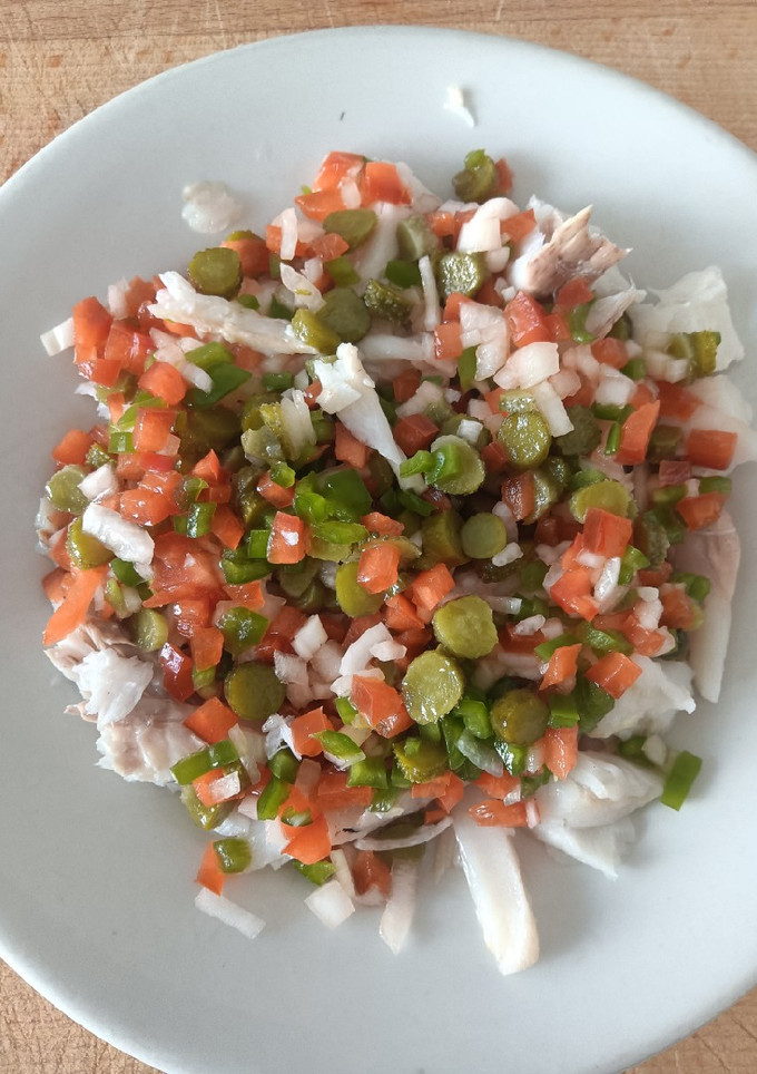 Una foto de Merluza en vinagreta (sin gluten)