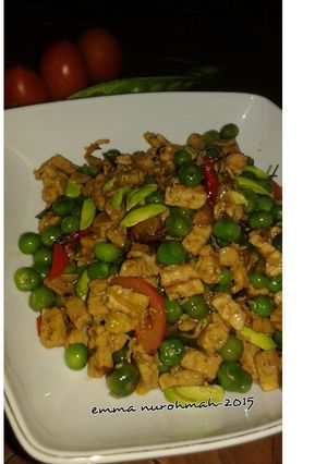 Foto resep Tumis tempe tabur leunca teri dan pete
