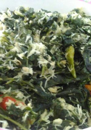 Foto resep Daun singkong kelapa parut