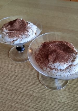 A picture of Coffee "Spumone" with Non-Dairy Whipped Topping.