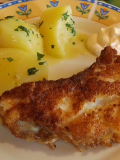 Una foto de Postas de bacalao rebozadas