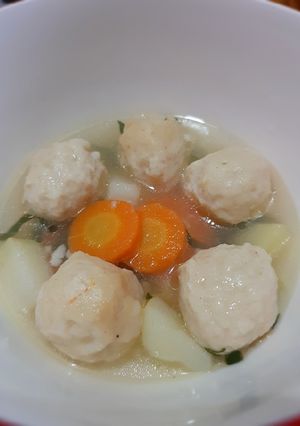 Foto resep Sup Bakso Ayam Udang