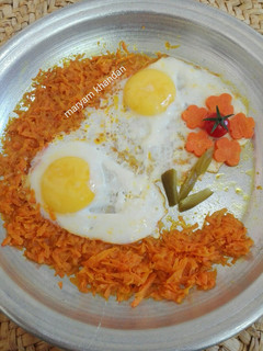 عکسی از دستور املت فوری هویج🥕🥚🥚🥕