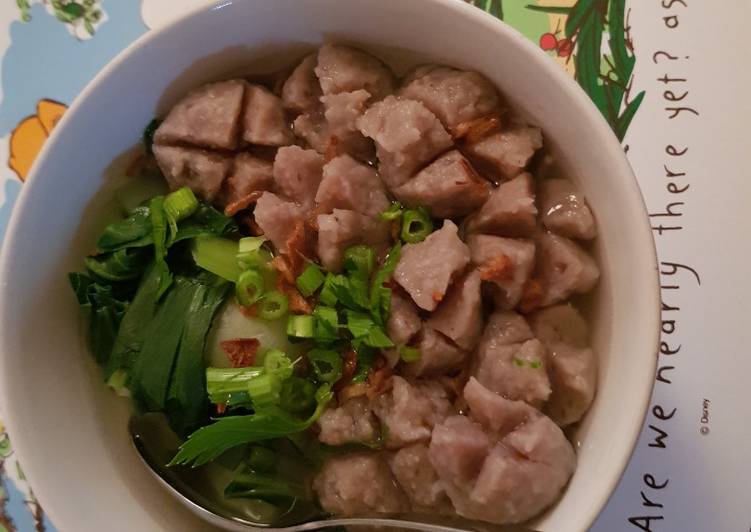 Bakso daging blender non MSG (ranjau dan biasa)