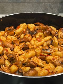 Una foto de Gnocchis con Champiñones