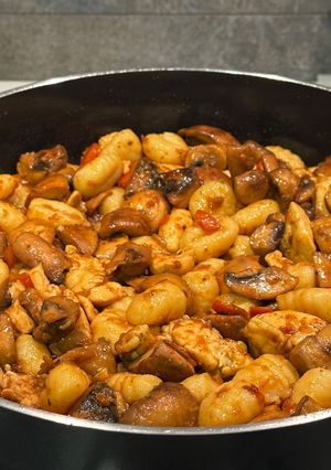 Una foto de Gnocchis con Champiñones