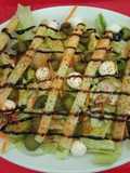 Ensalada de espárragos blancos y perlas de mozzarella