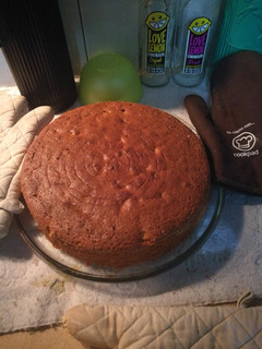 Una foto de Torta de manzana en licuadora