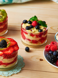 Una foto de Trifle con Frutas