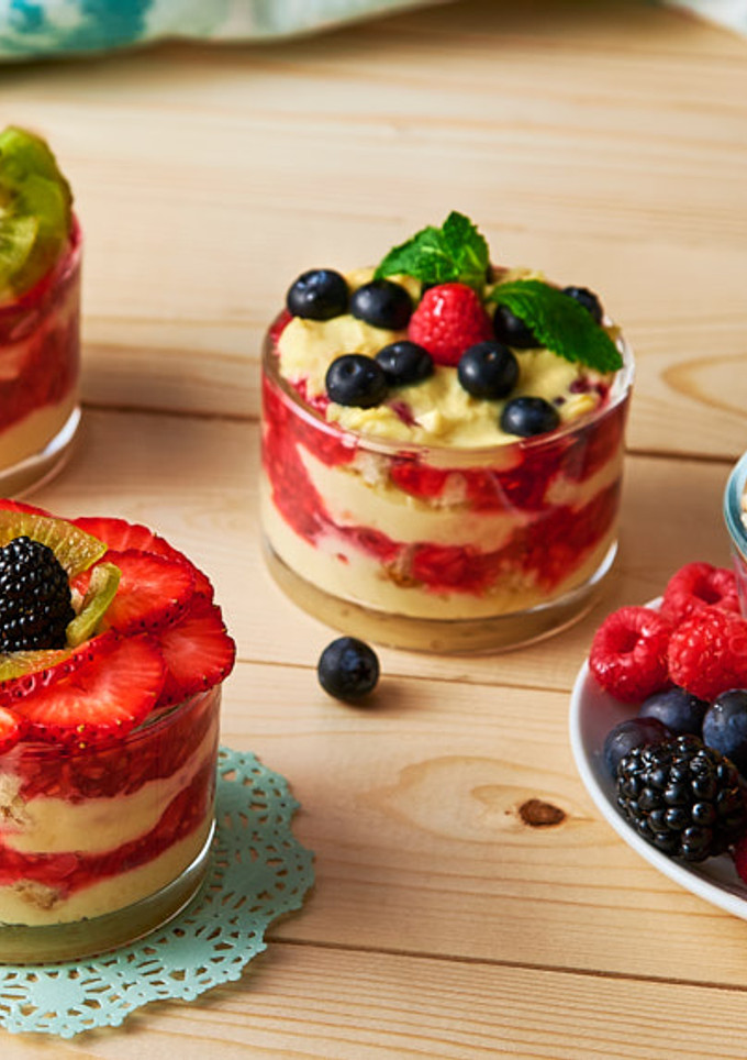Una foto de Trifle con Frutas