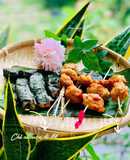 Chả cá thác lát chiên- chả cá cuộn lá lốt nướng