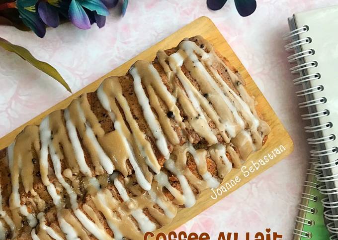 Ini dia! Resep membuat Coffee Au Lait Pound Cake (w/ Milk &amp; Coffee Glaze) yang sesuai selera