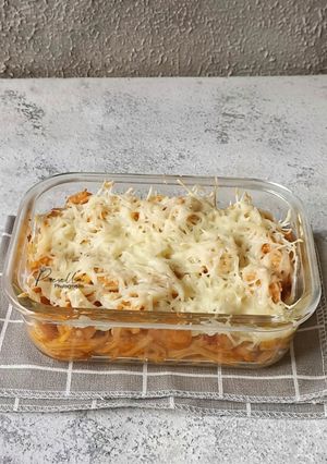 Foto resep Fettuccine Bolognese Keju Panggang