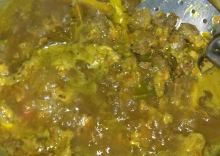 80. Rendang Daging Kebo Tanpa Santan