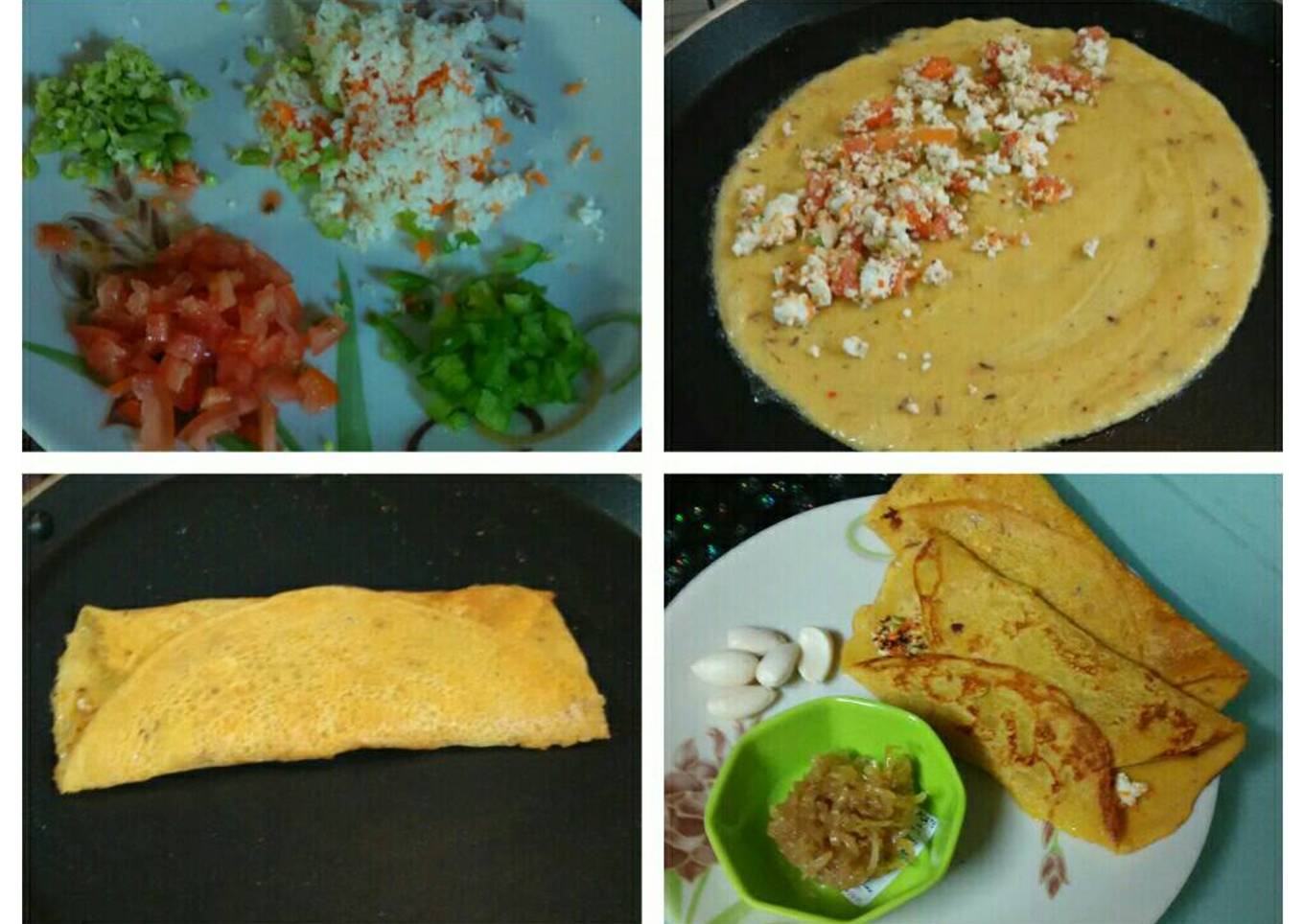 Stuff besan cheela# indian breads