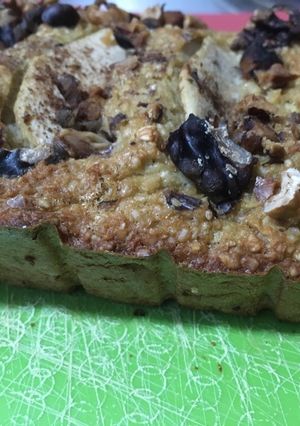 Una foto de Budín de manzana y avena