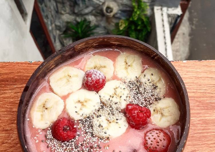 Tutorial memasak Smoothies Bowl Guava Banana enak