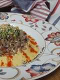 Hummus Royale -hummus con carne o Bil Lahme