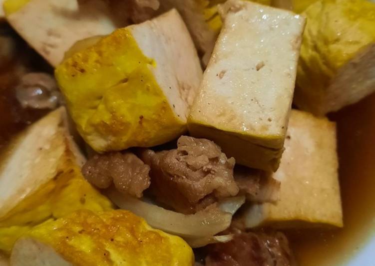 {Resep Tahu cah daging Anti Ribet