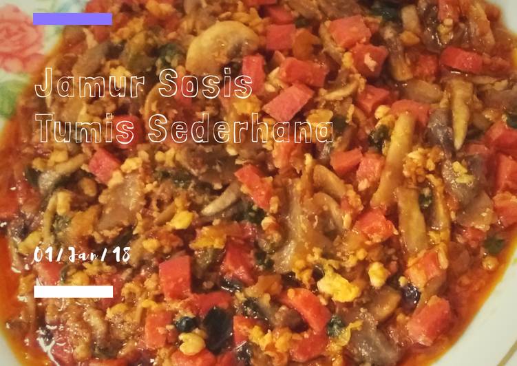 Jamur Sosis Tumis Sederhana