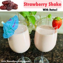 A picture of Strawberry Shake with Dates(Restaurant Style).