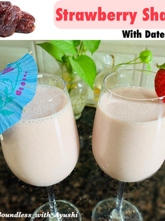 A picture of Strawberry Shake with Dates(Restaurant Style).
