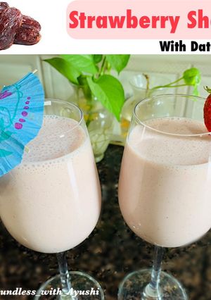 A picture of Strawberry Shake with Dates(Restaurant Style).